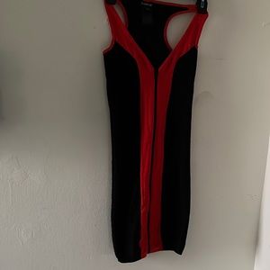 Black and red short dress